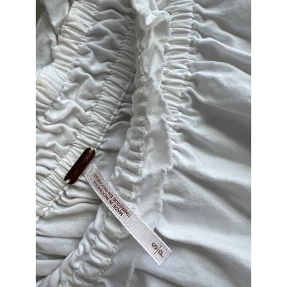 Free People Anabelle Asymmetrical One Shoulder Top Size S Ruffle Trim Minimalist - Picture 5 of 8
